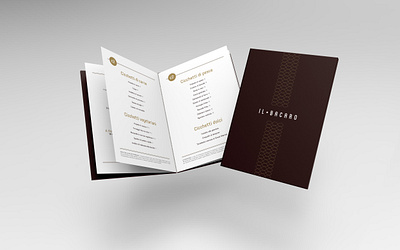 Costa Crociere - restaurant menu brand branding brown classy corporate identity dish elegant gold gold foil graphics menu menu restaurant pattern restaurant style wine