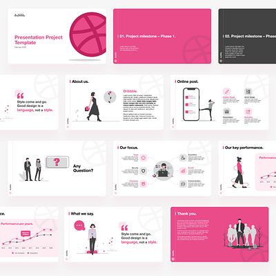 Presentation Template - Dribbble branding presentation presentation design presentation layout presentation template typography