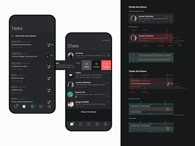 Brief App Mobile Rules app application chat design developers dribbble grid interaction interface ios message app mobile redesign rules task list task manager ui ux