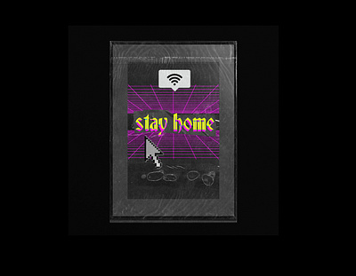 STAY HOME PACKAGING EDITORIAL abstract chrometype design editorial design emboss geometry grayscale illustration minimal minimalist minimalistic monochrome poster poster a day print printdesign shape type type art typography