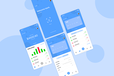 Wallet Application - iOS app design design face id fintech fintech app ios ios app ios app design iphonex minimal mobile app mobile ui mobile uiux typography ui ui design ux uxdesign wallet wallet app