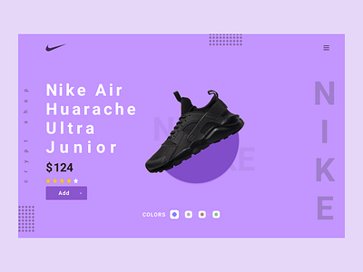 Nike Air Huarache Ultra Junior 2020 trends cart ecommerce landing page lifestyle lifestyle brand market nike product website shoe shop sport wear trainer trainer shop ui ux webdesign website design