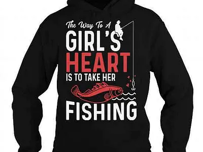 THE WAY TO A GIRL'S HEART T-SHIRT bass bassfishing complex cool fish fishergirls fisherman fishers fishing fishinglife fishinglover fishingtime funny gift