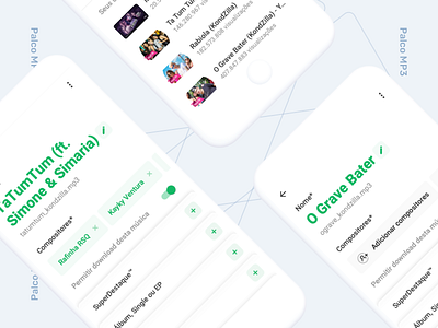 Palco MP3 | Send music album android android app app artist manager music music app profile ui