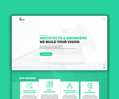 Architecture & Engineering Website // tomson & tomson architecture construction engineering fullscreen intro realestate uiux webdesign website