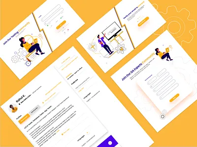 PaddleUp 4 - Testing Community same like upwork 2020 ui trends design huddleup icon illustration job login logo paddleup profile rkhd testing typography upwork ux web website