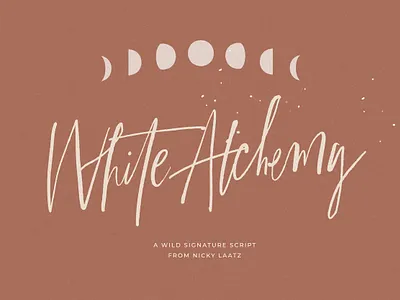 White Alchemy Signature Script Font branding design display font elegant font font font design fonts graphic design handwriting handwriting font handwriting fonts lettering lettering art logo font logo fonts script font script fonts typeface typefaces typography