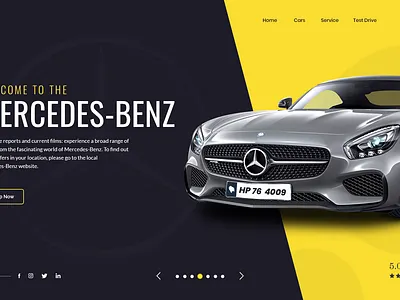 Car Banner banner design creative creative banner home page banner illustration typogaphy ui