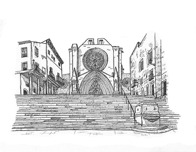Sketch 2 architecture design drawing gift illustration inkpen picture sketch urban