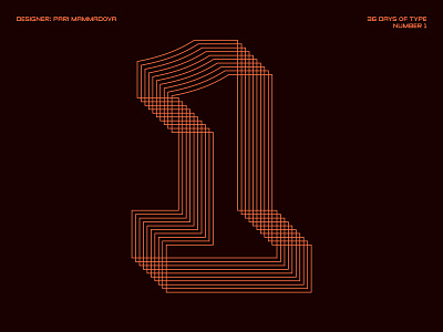 36 Days of Type — Number 1 36days 1 36daysoftype 36daysoftype07 design number1 type typedesign typography