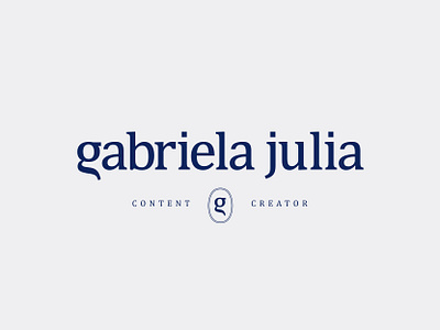 Logo - Gabriela Julia branding custom type personal logo serif typography