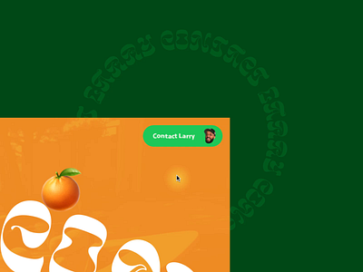 Larry June Concept #3 🍊- Button Animation animated animation art direction concept fun green hip hop interaction interactive interface loop motion design orange organic transition typography ui design ux design webdesign website