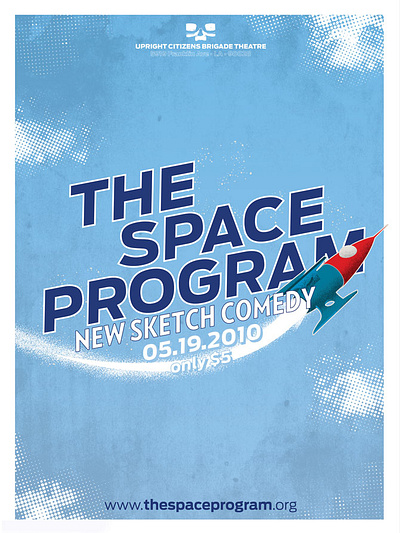 Space Program Poster comedy design halftone poster art poster design typography