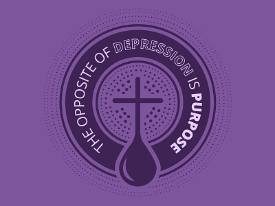 Purpose badge badge logo cross depression jesus purpose