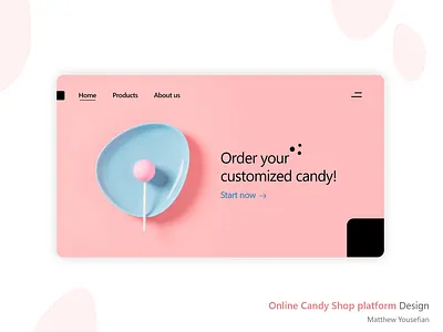Online candy shop 2020 clean ui design minimal minimalism minimalist minimalist logo minimalistic new online shop online store shop simple simple design trend ui web website website concept website design
