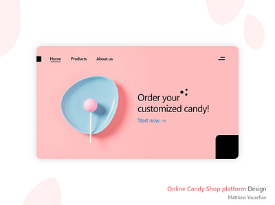 Online candy shop 2020 clean ui design minimal minimalism minimalist minimalist logo minimalistic new online shop online store shop simple simple design trend ui web website website concept website design