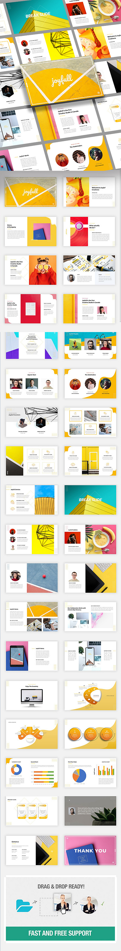 Joyfull Creative Business Presentation Design abundance branding design flat illustration layout presentation design ui