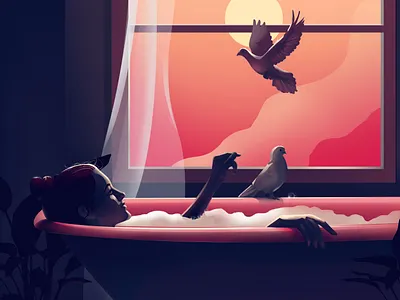 naive girl charecter design comic art digital painting dribble graphic design illustration inking interior design lettering logo minimal typography ui ux vector wallpaper website