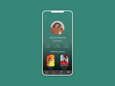 Daily UI 006 User Profile app dailyui dailyui006 design figma figmadesign mobile ui mobileappdesign ui ux uxui