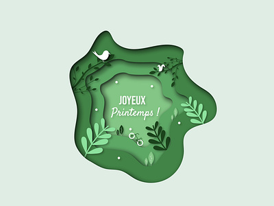 Spring time ! design flat illustration vector