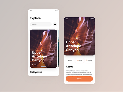 Travel app concept app clean design travel travel app typography ui usa user interface ux vector