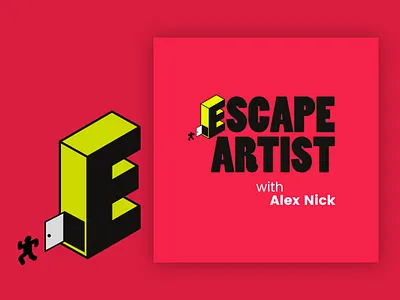 Escape Artist Podcast Cover Concept 5 album artwork album cover album cover art album cover design alex nick artist bold escape podcast podcast cover podcast cover art podcast logo podcasting