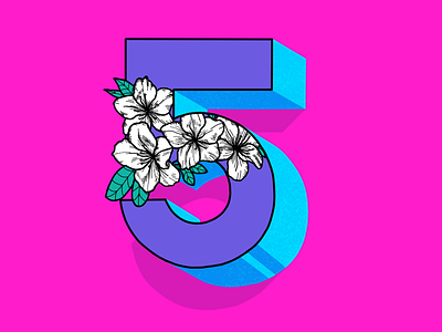 Number 5 36daysoftype lettering number