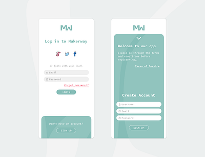 Login / Sign up UI app design app prototype login logo prototype sign up signup ui uidesign uiux ux uxdesign