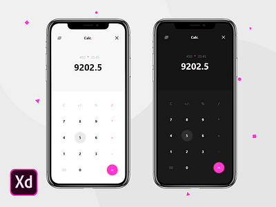 Calculator App abstract app branding calculator calculator app kit logo screen shot sketch ui web xd design xd ui kit