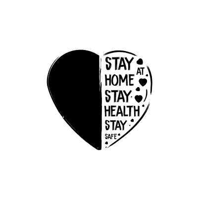 Stay home sticker abstract animation branding brush business concept coronavirus covid19 creative healthy heart line stayhome sticker stickermule typography ui ux vector