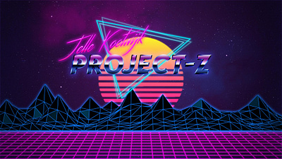 ProjectZ Synthwave 80s background design neon retrowave synthwave