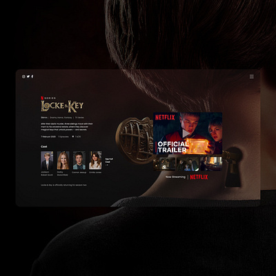 Locke & Key Hero Section Web Design adobexd