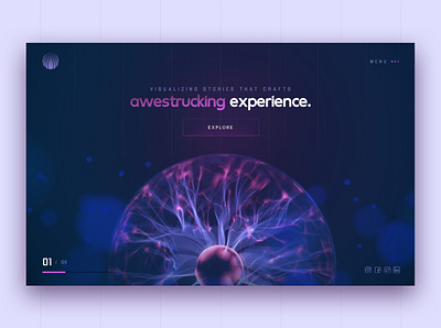 Awestrucking Experience - UI / UX Deisgn cool ui hero hero section hero slider landing page ux design