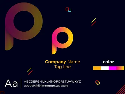 p letter logo branding icon illustration logo web