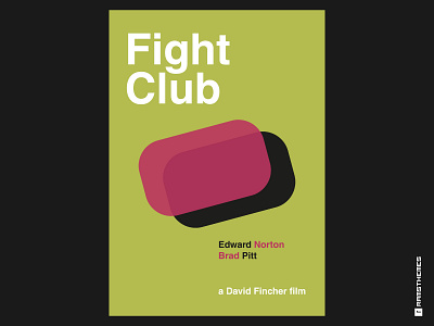 FIGHT CLUB - Minimalist Swiss Style Movie Poster brad pitt david fincher design dribbleweeklywarmup edward norton graphic design helvetica minimalistic movie art movie poster movies poster poster design soap swiss design swiss style typography vector weekly warm up