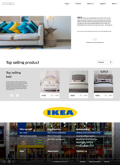 Ikea design icon minimal ui ux web website xd