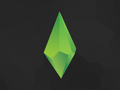 GREEN art branding design ea illustration logo plumbob redesign