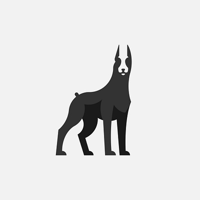 Doberman animal animal logo design geometric geometry logo mark