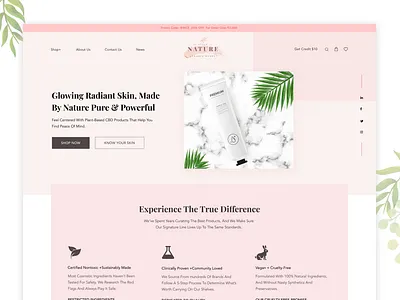 Beauty Product Shop - Online Store Website beauty beauty product beauty salon clean ecommerce shop flat header design kolkata landing design online store product design spa web design