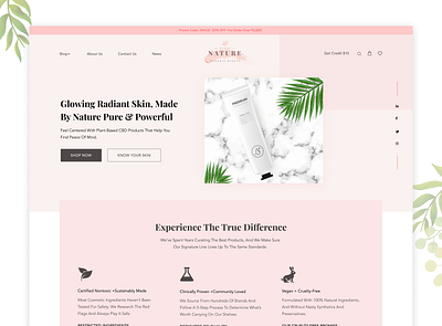 Beauty Product Shop - Online Store Website beauty beauty product beauty salon clean ecommerce shop flat header design kolkata landing design online store product design spa web design