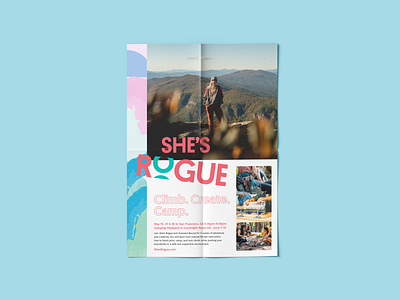 She's Rogue - Branding [3 of 3] adventure brand identity brand system branding branding and identity branding design business card design system female layout design logo logo mark outdoors poster social social media strong watercolor wordmark