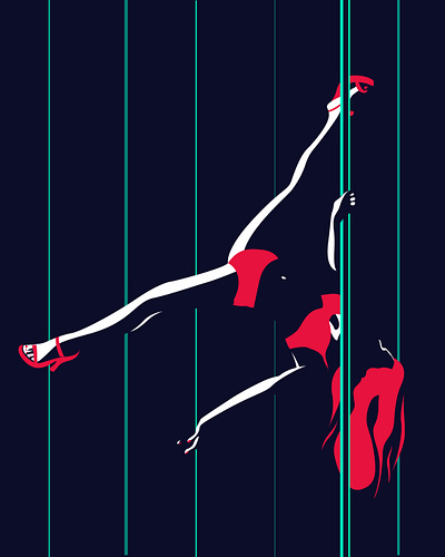 Dancing In The Dark dancer dancing draw dribbble flat illustration illustrator minimalist sketch vector woman woman illustration