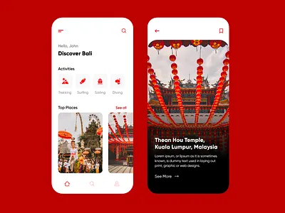 Travel Portal app clean design flat icon illustration ios minimal typography ui