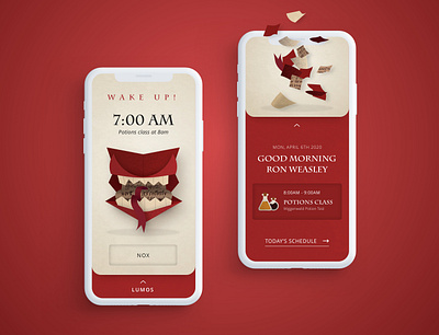 Harry Potter Howler | UI Alarm alarm harrypotter howler illustration schedule spells ui