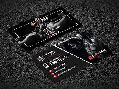 Fitness Business Card business card fitness yoga
