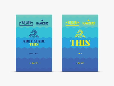 Sealegs x Hawkers Beer Decal beer beer art beer branding beer can branding design hazy ipa label