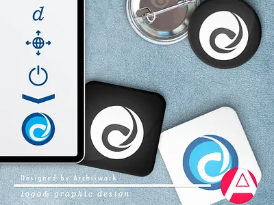 Logo design "d" letter app design logo mobile web wordmark