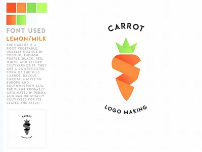 Hello Carrot logo vector