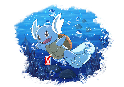 Wartortle anime character chibi cute game illustration illustration art japan kids kidsillustration pokemon portfolio wartortle waterpokemon
