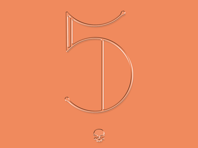 36days_5_32 36dayoftype 36days 36daysoftype32 brand branding branding design day32 glass glassy lettering logo logotipe logotipo marca number5 numbers orange shadow skull typography